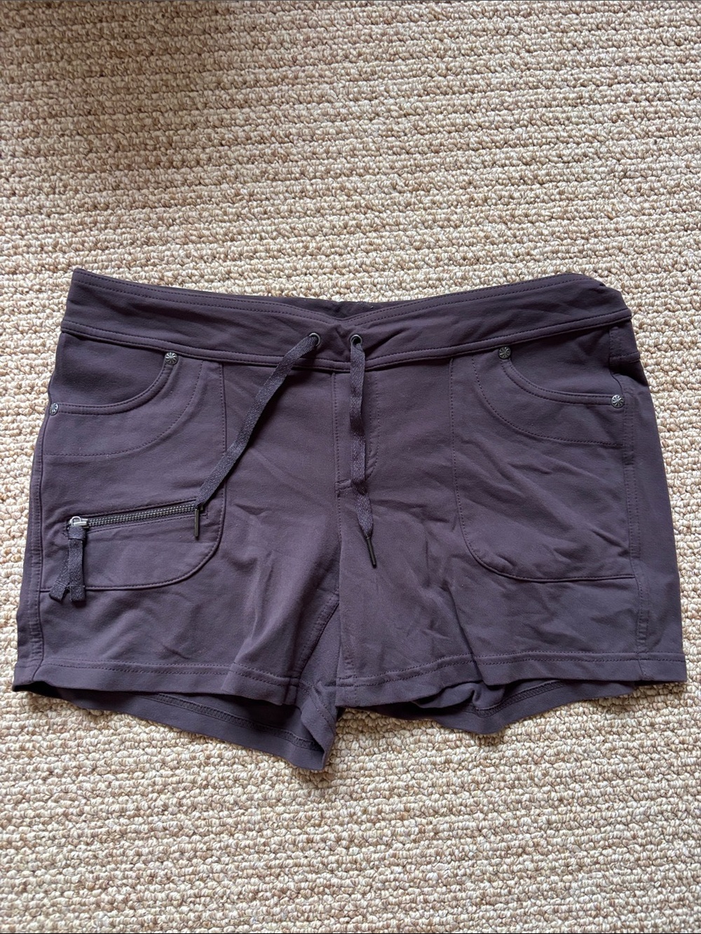 Athleta Women's Dark Brown Drawstring Athletic Shorts